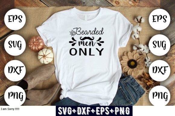 Bearded Men Only: Graphics for T-Shirt Designs