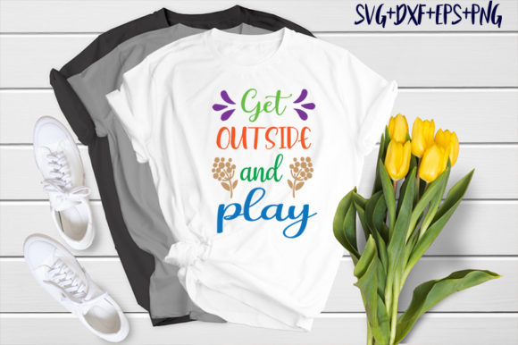 Get Outside and Play: Graphics for T-Shirt Designs & Editorial Use