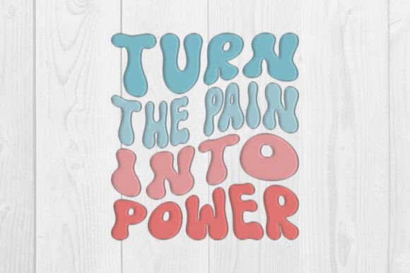 Motivational Quote Design, Turn the Pain into Power