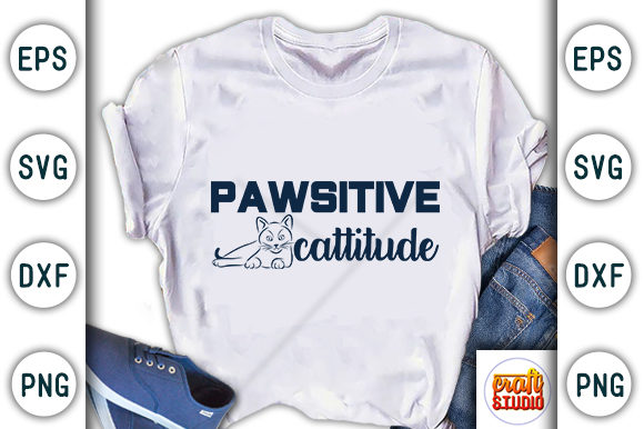 Pawsistive Cattitude: T-Shirt Designs & Graphics